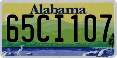 AL license plate 65CI107