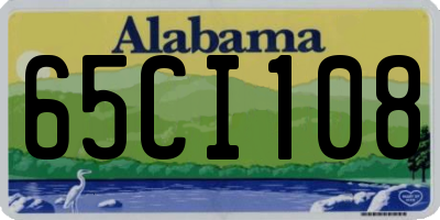 AL license plate 65CI108