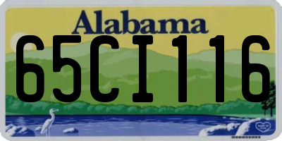 AL license plate 65CI116