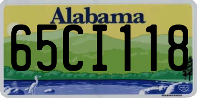 AL license plate 65CI118