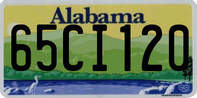 AL license plate 65CI120