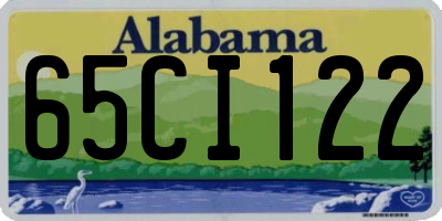 AL license plate 65CI122
