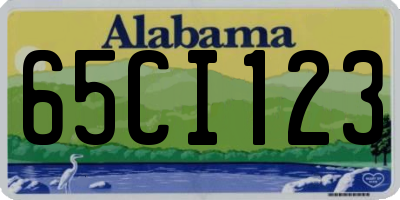 AL license plate 65CI123