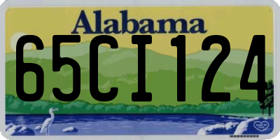 AL license plate 65CI124