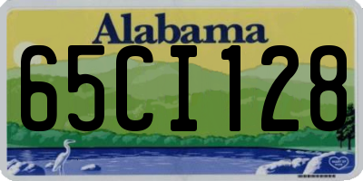 AL license plate 65CI128