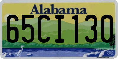 AL license plate 65CI130