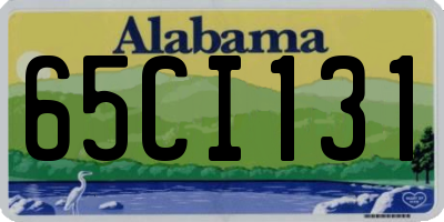 AL license plate 65CI131