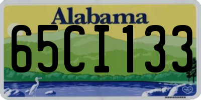AL license plate 65CI133
