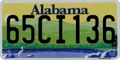 AL license plate 65CI136