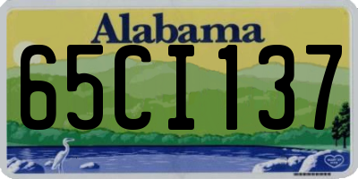 AL license plate 65CI137