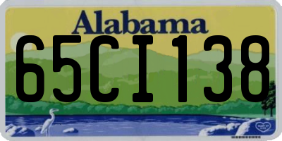 AL license plate 65CI138