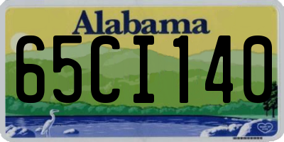 AL license plate 65CI140