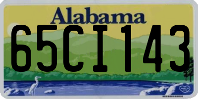 AL license plate 65CI143