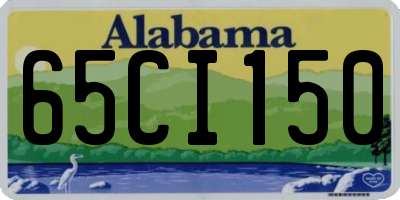 AL license plate 65CI150