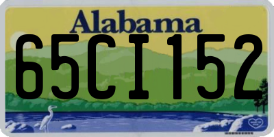 AL license plate 65CI152