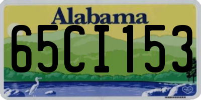 AL license plate 65CI153