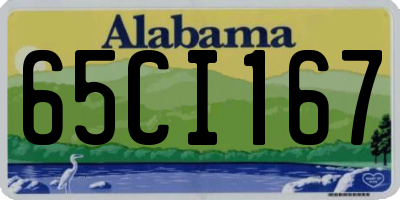 AL license plate 65CI167