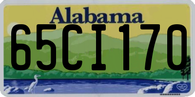 AL license plate 65CI170
