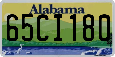 AL license plate 65CI180