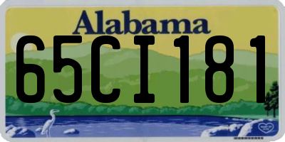 AL license plate 65CI181