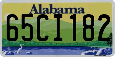 AL license plate 65CI182