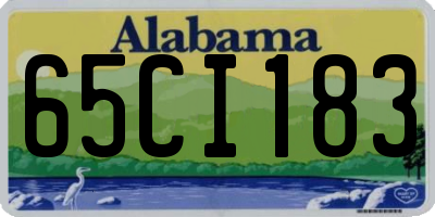 AL license plate 65CI183