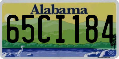 AL license plate 65CI184