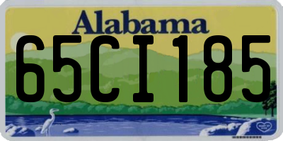 AL license plate 65CI185