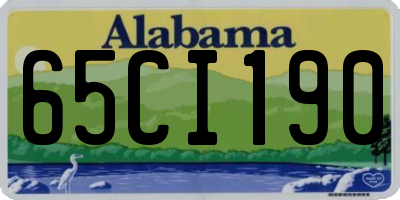 AL license plate 65CI190