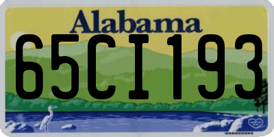 AL license plate 65CI193