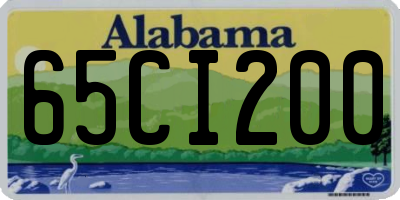 AL license plate 65CI200
