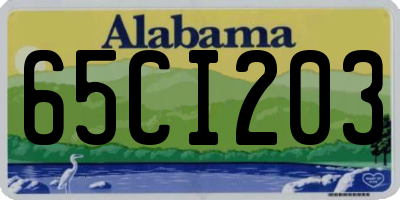 AL license plate 65CI203