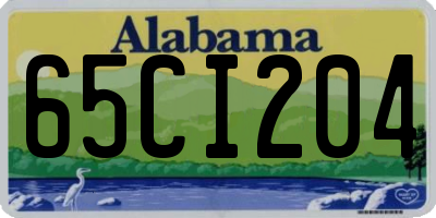 AL license plate 65CI204