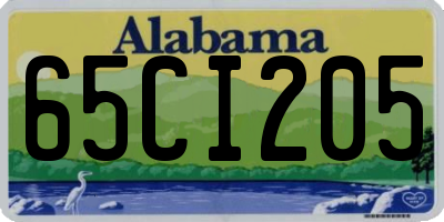 AL license plate 65CI205