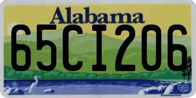 AL license plate 65CI206