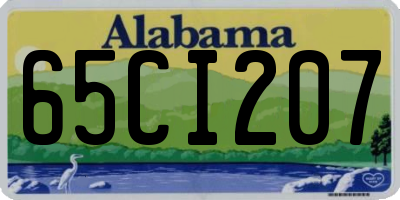 AL license plate 65CI207