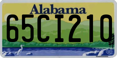 AL license plate 65CI210