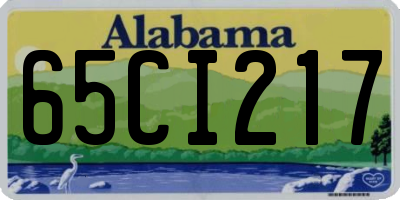 AL license plate 65CI217