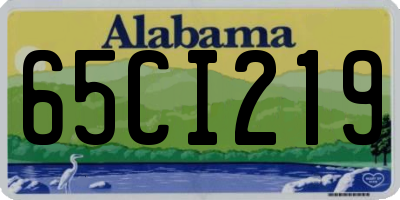 AL license plate 65CI219