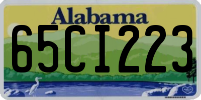 AL license plate 65CI223