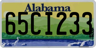 AL license plate 65CI233