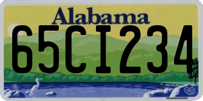 AL license plate 65CI234