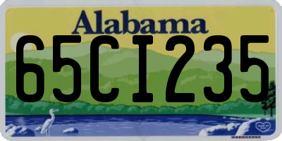 AL license plate 65CI235