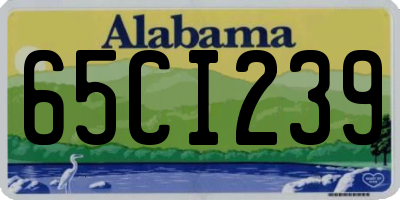 AL license plate 65CI239