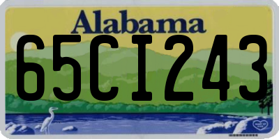 AL license plate 65CI243