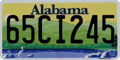AL license plate 65CI245