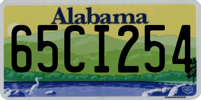 AL license plate 65CI254