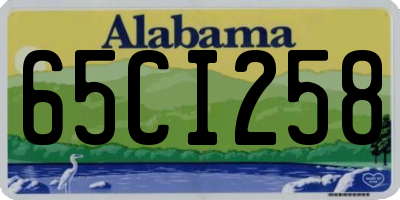 AL license plate 65CI258