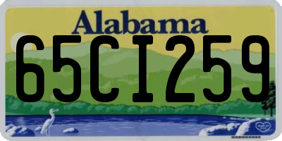 AL license plate 65CI259