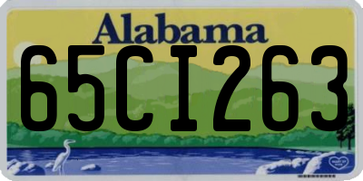 AL license plate 65CI263
